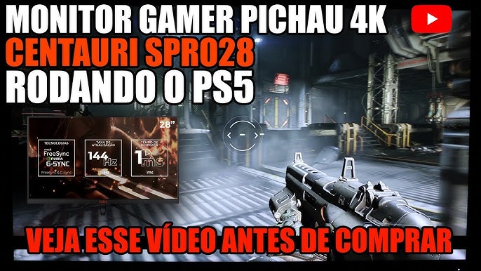 Monitor Gamer Pichau Centauri Spro28 Ips 4k Uhd 1ms 144hz Fs Cor Preto  110V/220V