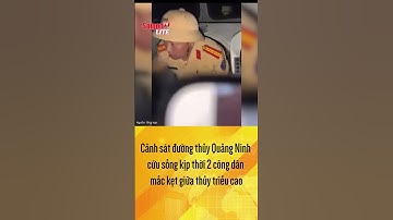 Cảnh sát đường thủy Quảng Ninh cứu sống 2 công dân mắc kẹt giữa thủy triều cao | Tin tức short