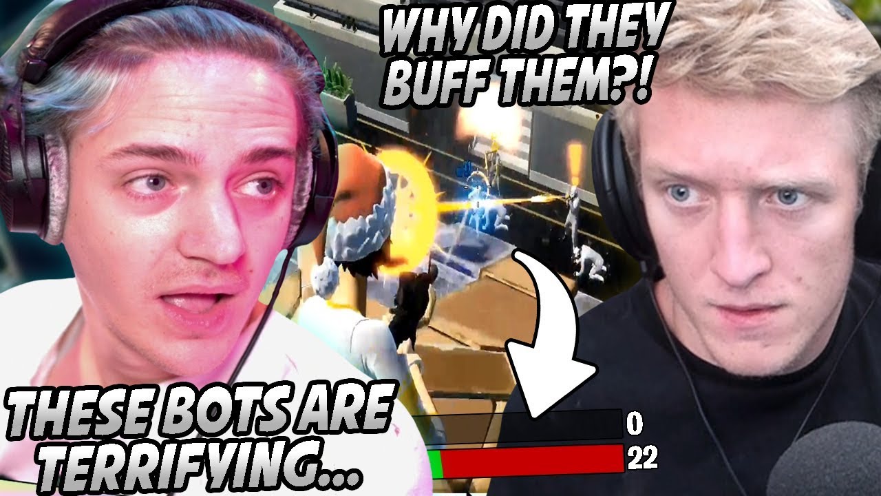 Ninja & Tfue Are TERRIFIED After Running Into The New *BUFFED* Bots On Fortnite...