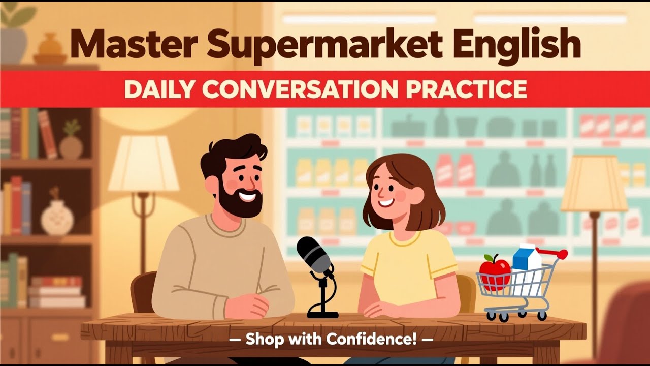 Grocery store English Conversation| English podcast for learning English |English Speaking Practice