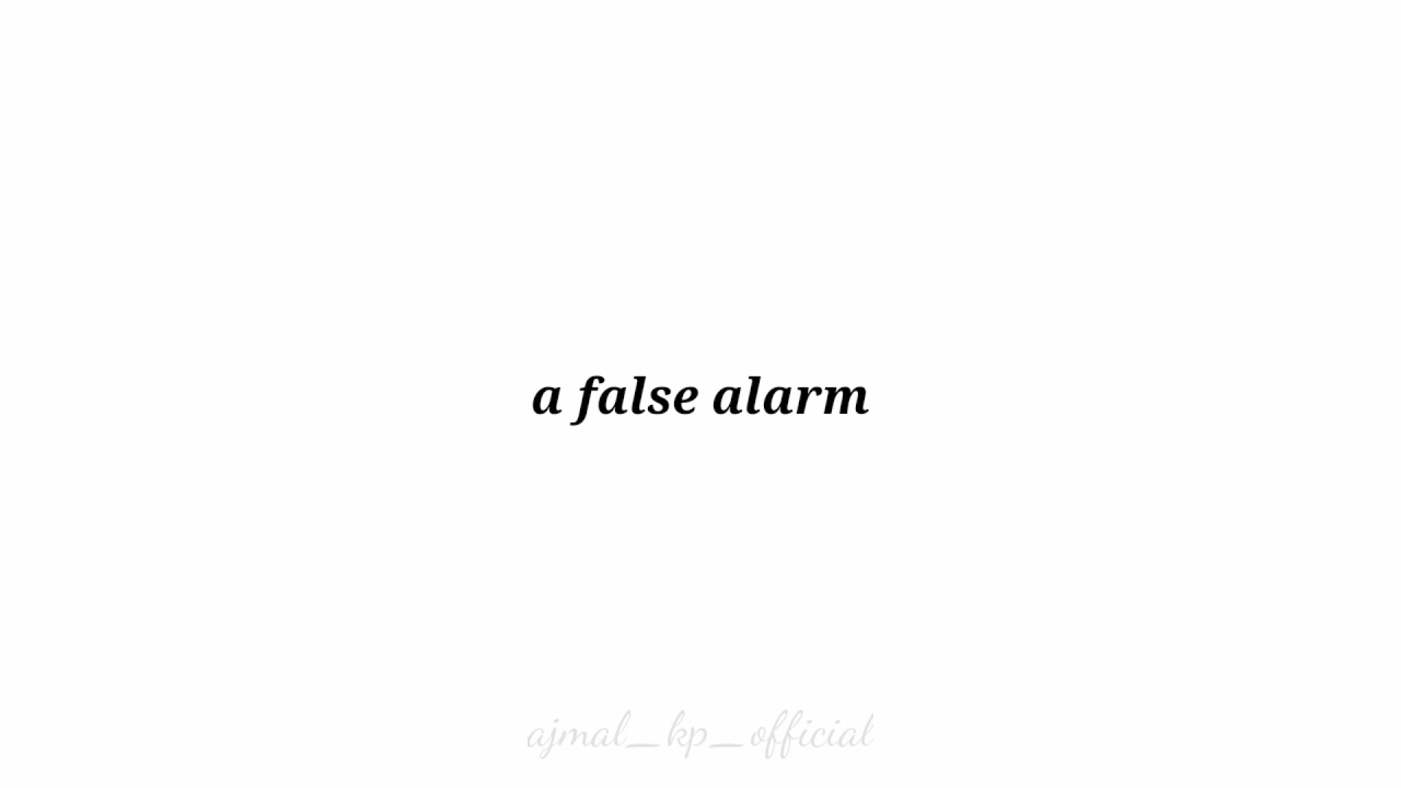 How to pronounce "a false alarm" YouTube