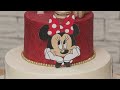 BOLO 2 ANDARES MINNIE VERMELHA COM ANDAR FALSO - ESPECIAL 2K!❤️ CHAY CAKES