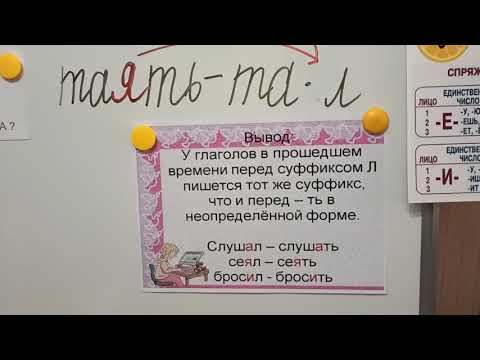 Русский язык. 4 класс. Правописание суффиксов глаголов прошедшего времени.