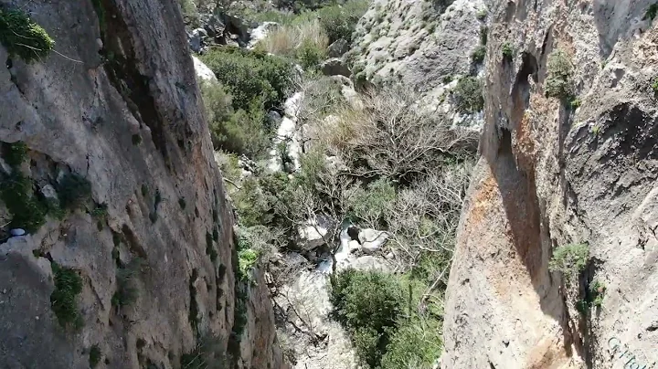 The Gorge and waterfall of Milonas Crete Greece Ie...