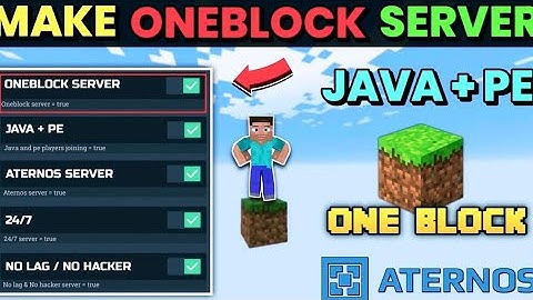 How to make one block server in aternos and other hosting #minecraft #foryou #server#trending #viral