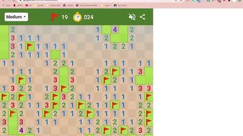 Google Minesweeper - Medium 24 seconds PB