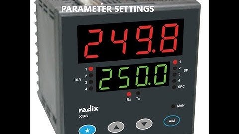 parameter settings of PID controller Redix X96