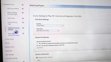 For Physics Professors that use Pearson Mastering Physics: Changing Time Zones