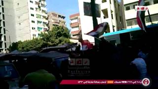 رصد | انتخابات العسكر | رقص انصار السيسى امام مدرعات الجيش والشرطة بالهانوفيل