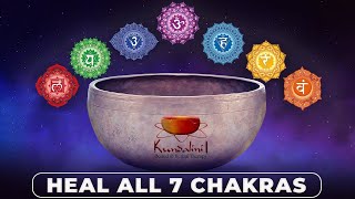 All 7 Chakras Healing Meditation Tibetan Singing Bowls Sound Bath 30 Minutes | 2 Minutes/Chakra