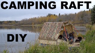 Camping On Homemade Rain Barrel Pontoon Raft On The Lake