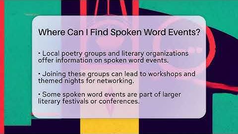 Where Can I Find Spoken Word Events? - The Prose Path