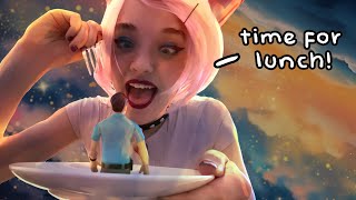 Peachmisu eats her FAN! (full giantess vore video)