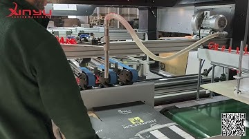 XY-MH-2300MM Fully automatic AB paper Double pieces molding folder gluer machine #xinyu #machine 