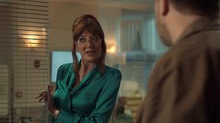 Satin blouse and pencil skirt - Diane Morgan, After Life