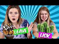 EAT, LICK, SNIFF, LEAVE Challenge!! | Taylor & Vanessa