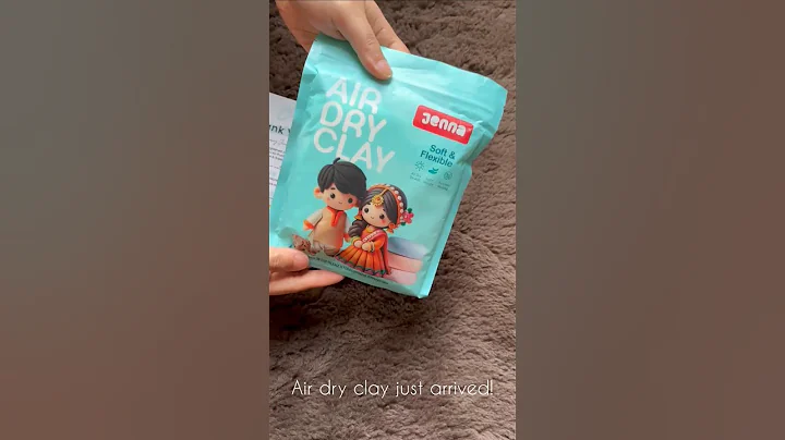 Unboxing Jenna air dry clay + acrylic block!❤️✨#ClayUnboxing #AirDryClay   #shorts #diy #clay