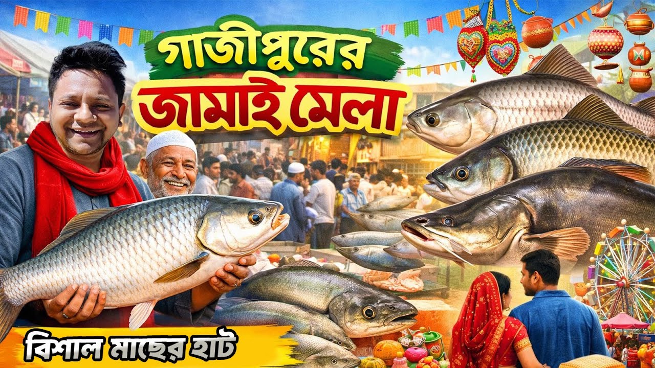 গাজীপুরের ঐতিহ্যবাহী জামাই মেলা 🐟 | হাজার মানুষের ভিড় | বিশাল মাছের ...