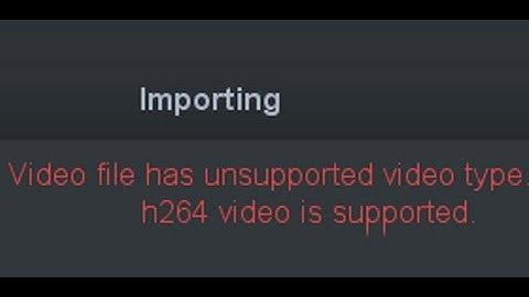 FIX H264 ERROR Video File Has Unsupported Video Type Only Supported (Adobe DaVinci Windows Quicktime