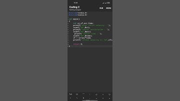 C program to find final velocity of a body | C programming on Android phone  #shorts #short
