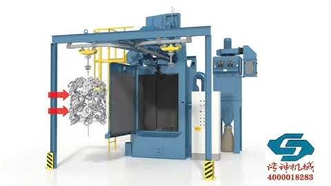 Q3710 double hook shot blasting machine