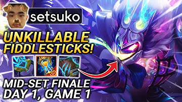 How Setsuko got BEST IN SLOT Fiddlesticks! Mid-Set Finale: Day 1, Game 1 | TFT Set 8