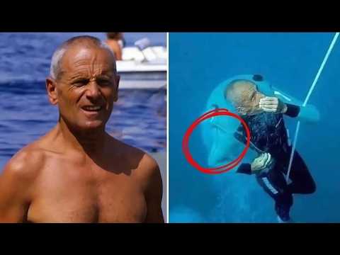 Diver feels tap on back, jaw drops when he sees what's behind him