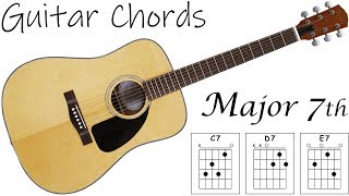 How to play GUITAR 🎸 - Major 7th CHORDS 🎵 chords
