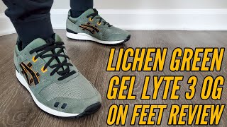 een keer wagon Fractie Asics Gel Lyte 3 OG Lichen Green On Feet Review (1203A114 301) - YouTube
