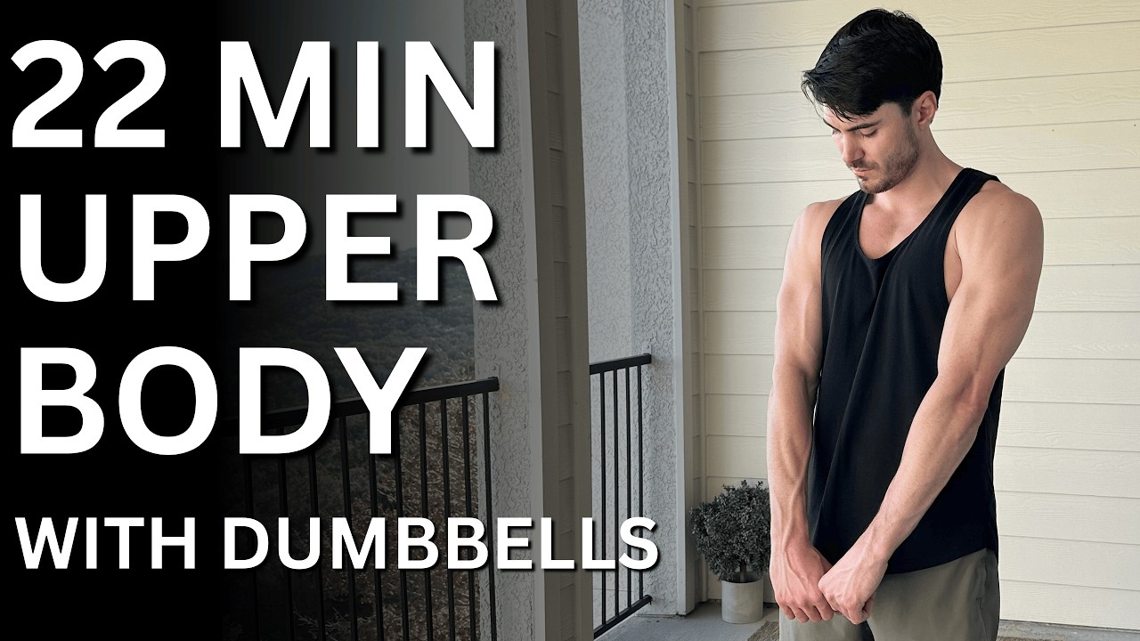 22 Minute Upper Body Dumbbell Workout | Chest & Back Focused | Home Workout | Warm Up Included
