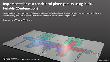 Implementation of a conditional-phase gate by using in-situ tunable ZZ-interactions