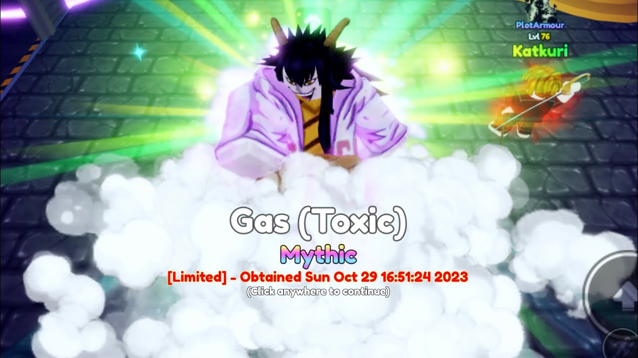 Anime adventures Gas Evolved (toxic) Showcase