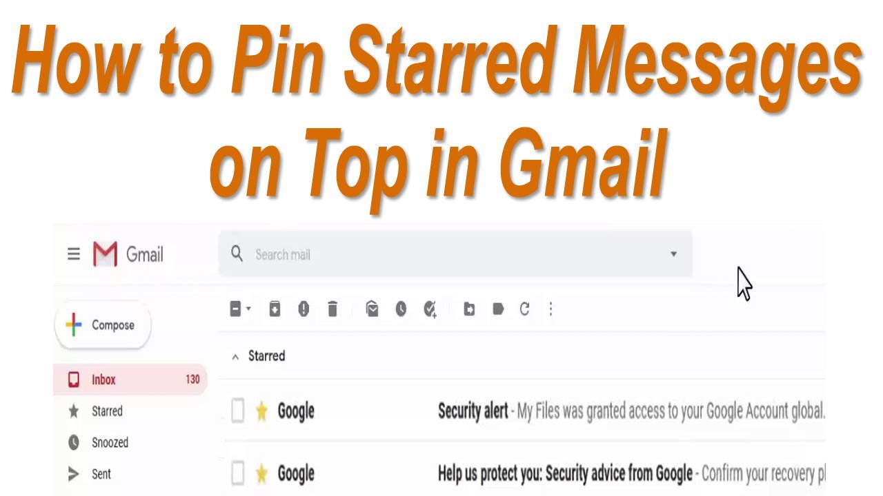 How To Pin Starred Messages On Top In Gmail YouTube