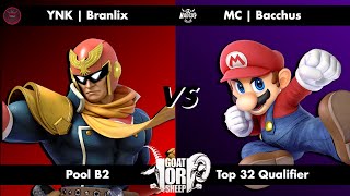 Goat or Sheep #2 - SSBU Pool B2 Top 32 Qualifier - Branlix (Captain Falcon) vs Bacchus (Mario)