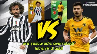 Legend Andrea Pirlo VS Featured Player Ruben Neves Full Comparison | LEGENDS VS FEATURED PLAYERS #2