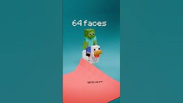 Chicken Jockey vs Cloth simulation in blender - #minecraft #3danimation