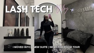 FULL TIME LASH TECH VLOG | I Moving Into a New Suite | Lash Room Tour
