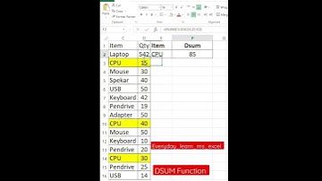 How to use DSUM in ms excel #dsum #excel #2022  #like #subscribe #exceltips #short #shorts #trending
