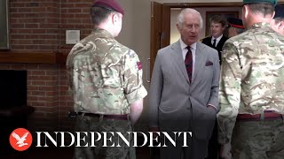 King Charles jokes he's 'allowed out of cage' on royal visit to army barracks after cancer diagnosis