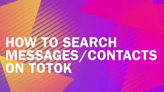 How to Search Messages and Contacts on ToTok | "How to use ToTok" Tutorial Video screenshot 3