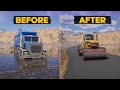 Turning a Flooded Path Into a Smooth Road – RoadCraft Extreme Off-Road Engineering!