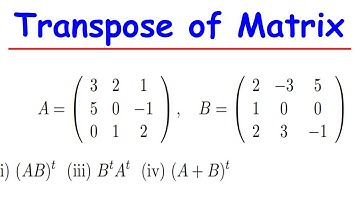 How to Find the Transpose of a Matrix | Step-by-Step Explanation with Examples