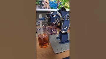 A robot that gently stirs tea in circular motions  #robot #3dprinting #manipulator