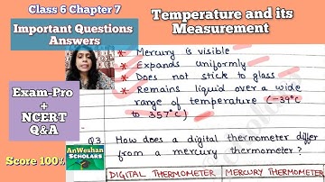 Important questions and answers | Class 6 Science NCERT Chapter 7 Temperature and its Measurement