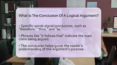 What Is The Conclusion Of A Logical Argument? - The Language Library