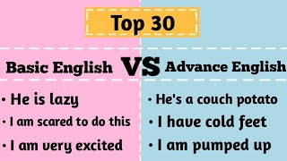 Basic Vs Advanced English| Daily Use Basic Vs Advanced English Sentences by words talk easy 41 views 11 months ago 9 minutes, 18 seconds