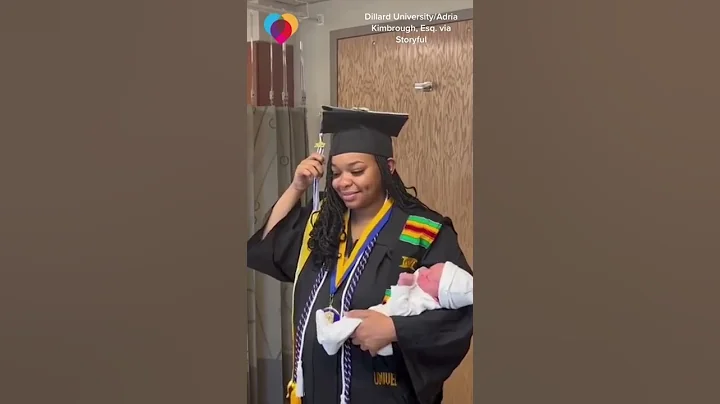 This new mom missed her college graduation ceremony. So, she graduated in her hospital room. #Shorts