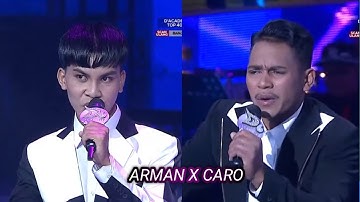 ARMAN X CARO "BENANG BIRU" PENAMPILAN YANG SANGAT MENGHIBUR DAN MEREKA RAIH SO GROUP 3 TOP 40 DA