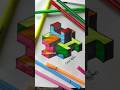 figura imposible Dibujo ilusión 3D #music #remix #art #drawing #3d #tutorial #100 #suscribete