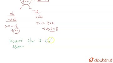 What is the number and closest distance between two octahedral voids and two tetrahdral voids in...